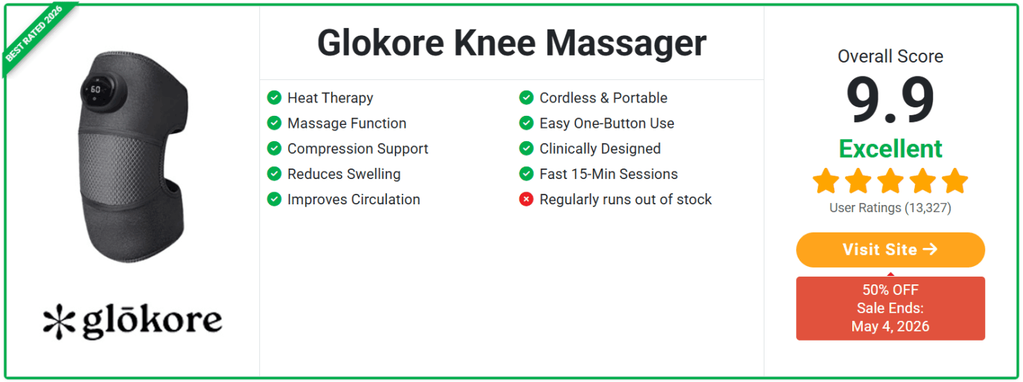 Glokore Knee Massager 5 Star Customer Reviews USA